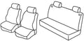Set coprisedili Superior - Nero/Blu - compatibile per Seat Ibiza 5p (01/02>05/08) fino al 2005