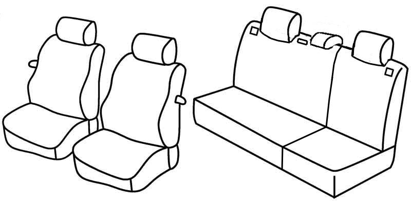 Set coprisedili Superior - Grigio/Nero - compatibile per Seat Ibiza 3p (01/02>08/09) dal 2006