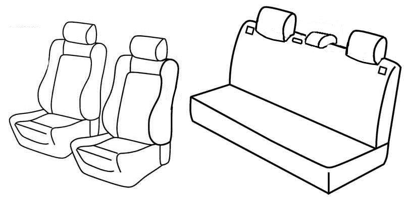 Set coprisedili Superior - Grigio/Nero - compatibile per Seat Ibiza 5p (01/02>05/08) dal 2006