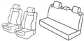 Set coprisedili Superior - Grigio/Nero - compatibile per Seat Ibiza 5p (01/02>05/08) dal 2006