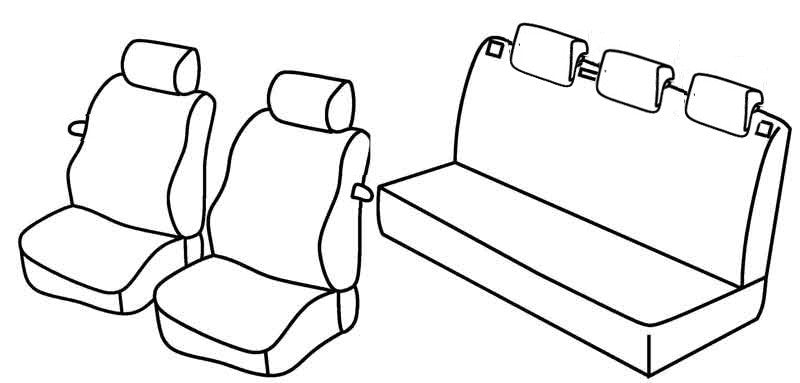 Set coprisedili Superior - Nero/Rosso - compatibile per Seat Ibiza SC (10/08>08/15)