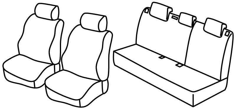 Set coprisedili Superior - Grigio/Nero - compatibile per Seat Leon (09/05>04/09)
