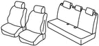 Set coprisedili Superior - Nero/Blu - compatibile per Seat Leon (05/09>12/12)