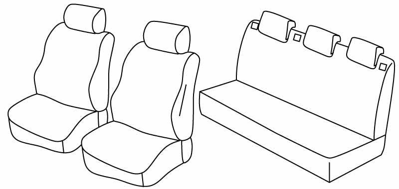 Set coprisedili Superior - Nocciola - compatibile per Seat Ibiza 5p (09/15>05/17)