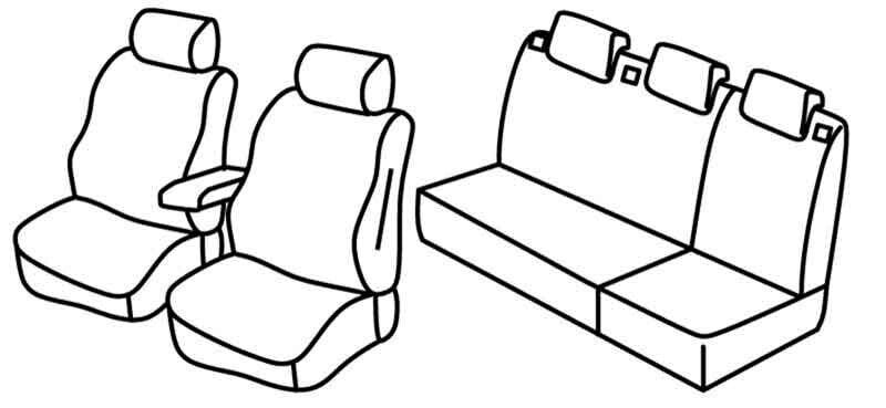 Set coprisedili Superior - Beige - compatibile per Seat Ibiza 5p (09/15>05/17) FR