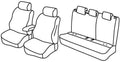 Set coprisedili Superior - Nero/Rosso - compatibile per Seat Ibiza 5p (06/17>) Xcellence, Style