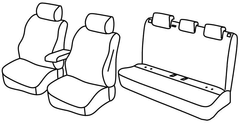 Set coprisedili Superior - Nero/Blu - compatibile per Seat Ibiza 5p (06/17>)