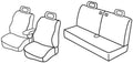 Set coprisedili Superior - Nero/Rosso - compatibile per Suzuki Jimny 3p (01/98>05/12) dal 2005