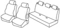 Set coprisedili Superior - Nero/Rosso - compatibile per Suzuki Swift 5p (01/06>08/10)