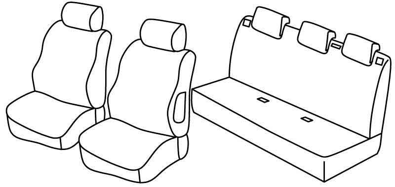 Set coprisedili Superior - Grigio/Nero - compatibile per Suzuki Swift 5p (01/06>08/10)