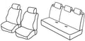 Set coprisedili Superior - Grigio/Nero - compatibile per Suzuki Swift 3p (05/05>08/10) - Suzuki Swift 5p (01/06>08/10)