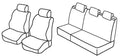 Set coprisedili Superior - Nero/Grigio - compatibile per Suzuki Swift 5p (01/06>08/10)