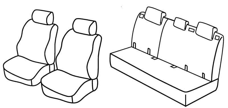 Set coprisedili Superior - Nero/Blu - compatibile per Suzuki Swift 5p (09/10>04/17) GLX, GLS