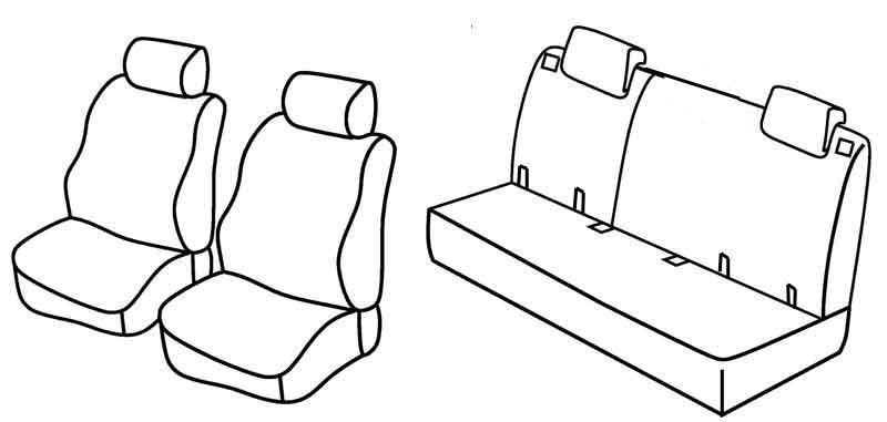 Set coprisedili Superior - Nocciola - compatibile per Suzuki Swift 3p (09/10>04/17)