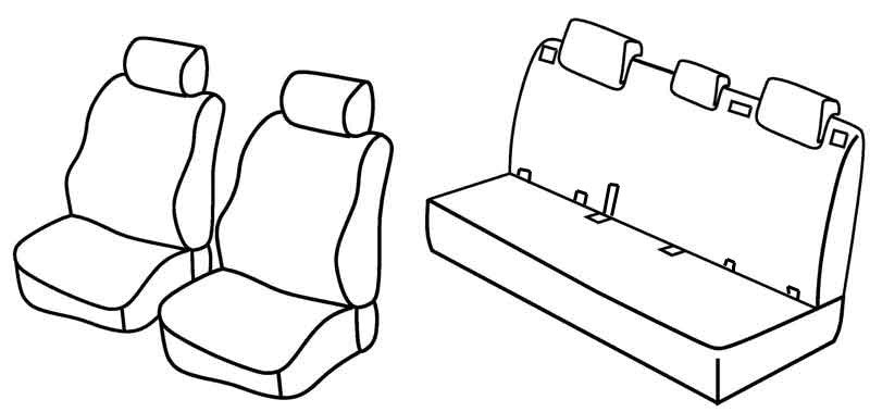 Set coprisedili Superior - Nero/Grigio - compatibile per Suzuki Swift 5p (09/10>04/17)