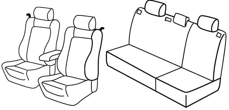 Set coprisedili Superior - Beige - compatibile per Toyota Corolla 3p (01/02>12/07)