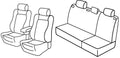 Set coprisedili Superior - Nero/Blu - compatibile per Toyota Corolla 5p (01/02>12/07)