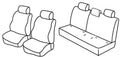 Set coprisedili Superior - Nero/Rosso - compatibile per Toyota Yaris 3p (04/99>12/05) fino al 1/2003 - Toyota Yaris 5p (04/99>12/05) fino al 1/2003