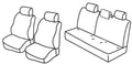 Set coprisedili Superior - Beige - compatibile per Toyota Yaris 3p (04/99>12/05) dal 2/2003 - Toyota Yaris 5p (04/99>12/05) dal 2/2003