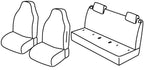 Set coprisedili Superior - Nero/Blu - compatibile per Seat Mii 5p (05/12>07/20) - Skoda Citigo 5p (05/12>10/19) - Volkswagen Up! 5p (01/12>12/23) - Volkswagen Up! Cross (10/13>09/19)
