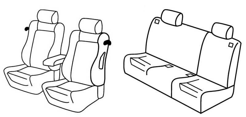 Set coprisedili Superior - Beige - compatibile per Alfa Romeo 147 3p (10/00>10/04)