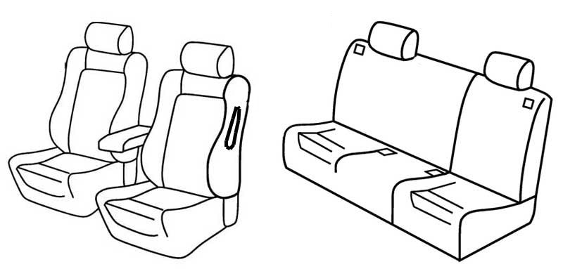 Set coprisedili Superior - Beige - compatibile per Alfa Romeo 147 5p (04/01>10/04)