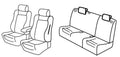 Set coprisedili Superior - Nero/Rosso - compatibile per Alfa Romeo 147 5p (11/04>08/08)