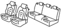 Set coprisedili Superior - Nero/Grigio - compatibile per Alfa Romeo Mito (09/08>04/19)