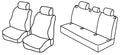 Set coprisedili Superior - Grigio/Nero - compatibile per Audi A3 Sportback (09/04>10/12)
