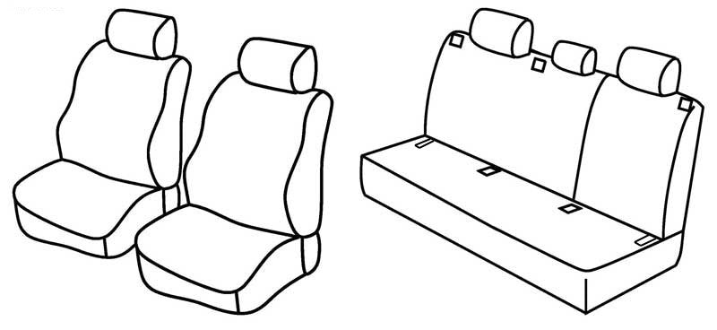 Set coprisedili Superior - Nero/Grigio - compatibile per Audi A3 Sportback (09/04>10/12)