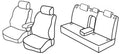 Set coprisedili Superior - Grigio/Nero - compatibile per Audi A3 Sportback (07/08>10/12)