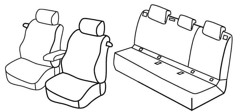 Set coprisedili Superior - Beige - compatibile per Audi A3 3p (09/12>11/19) Attraction