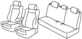 Set coprisedili Superior - Grigio/Nero - compatibile per Audi A3 Sportback (09/04>10/12)
