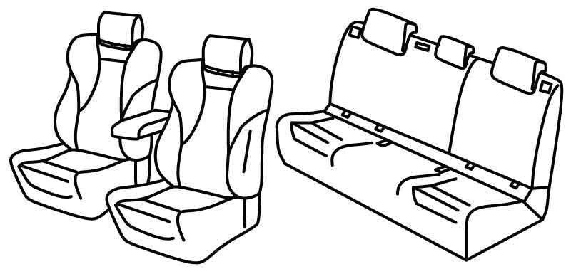 Set coprisedili Superior - Nocciola - compatibile per Audi A3 Sportback (11/12>04/20) Ambition