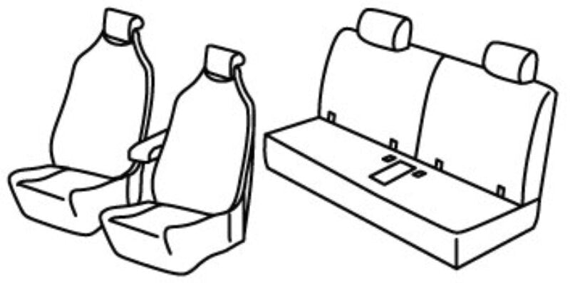 Set coprisedili Superior - Grigio/Nero - compatibile per Bmw i3 (I03) (11/13>02/23)