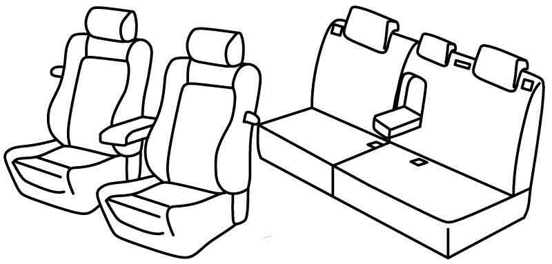 Set coprisedili Superior - Grigio/Nero - compatibile per Citroen C4 3p (01/05>10/10) VTS