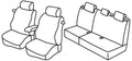 Set coprisedili Superior - Nero/Grigio - compatibile per Citroen C4 3p (01/05>10/10)