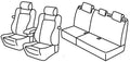 Set coprisedili Superior - Nero/Blu - compatibile per Citroen C4 3p (01/05>10/10) VTR