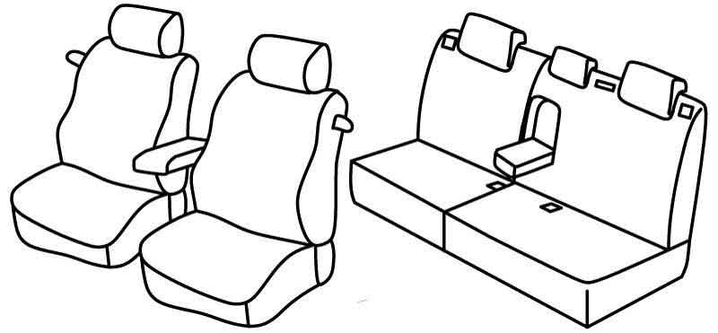 Set coprisedili Superior - Nocciola - compatibile per Citroen C4 3p (01/05>10/10)