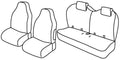 Set coprisedili Superior - Beige - compatibile per Citroen C1 5p (06/14>12/21) - Peugeot 108 5p (06/14>12/21) - Toyota Aygo 5p (06/14>12/21)