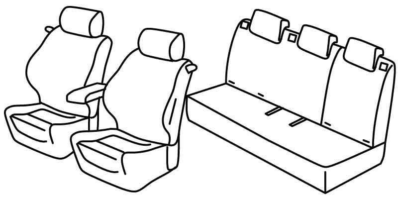 Set coprisedili Superior - Beige - compatibile per DS DS3 (02/16>05/19)