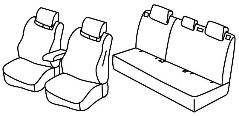 Set coprisedili Superior - Beige - compatibile per Citroen C4 5p (11/20>)