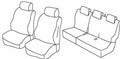 Set coprisedili Superior - Nero/Blu - compatibile per Dacia Dokker (11/12>01/17)