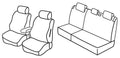 Set coprisedili Superior - Nero/Rosso - compatibile per Fiat Bravo (02/07>11/15)