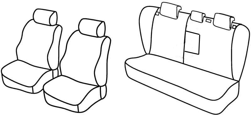 Set coprisedili Superior - Beige - compatibile per Fiat Croma (05/05>04/11)