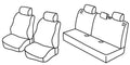 Set coprisedili Superior - Beige - compatibile per Ford Focus 5p (10/98>01/05) fino al 2002 - Ford Focus Wagon (02/99>01/05) fino al 2002