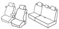 Set coprisedili Superior - Beige - compatibile per Ford Focus 3p (02/05>02/11)