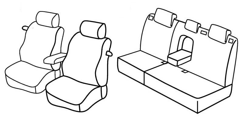 Set coprisedili Superior - Beige - compatibile per Ford Focus 3p (02/05>02/11)