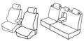 Set coprisedili Superior - Nero/Grigio - compatibile per Ford Focus 5p (02/05>02/11) - Ford Focus Wagon (02/05>05/11)