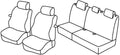 Set coprisedili Superior - Nero/Rosso - compatibile per Hyundai i20 3p (02/09>04/18)